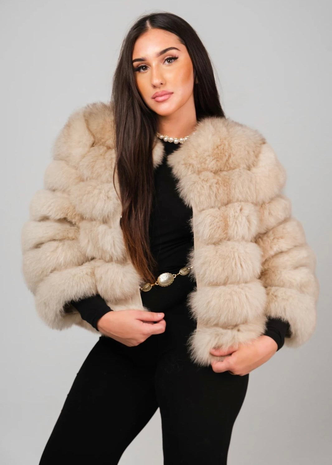 NUDE BEIGE FUR